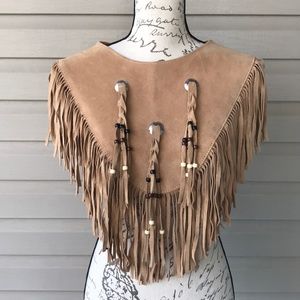 Native Leather Beaded Dress Collar